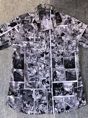 Just Attitude Black & White Graphic Top - Size L